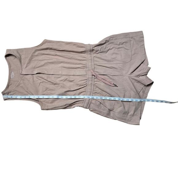 Athleta Farallon Romper Size Small Mocha Latte Jumper Cotton Blend - Picture 5 of 8